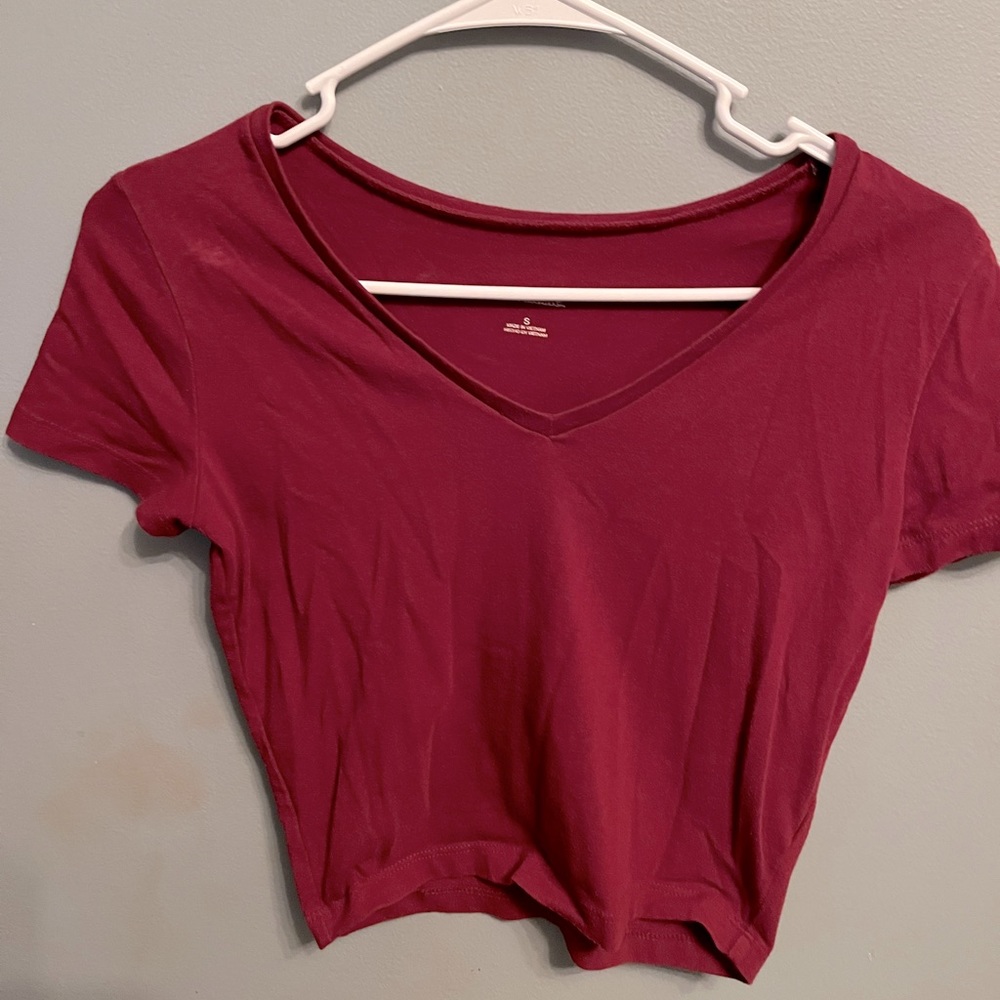 Red crop top